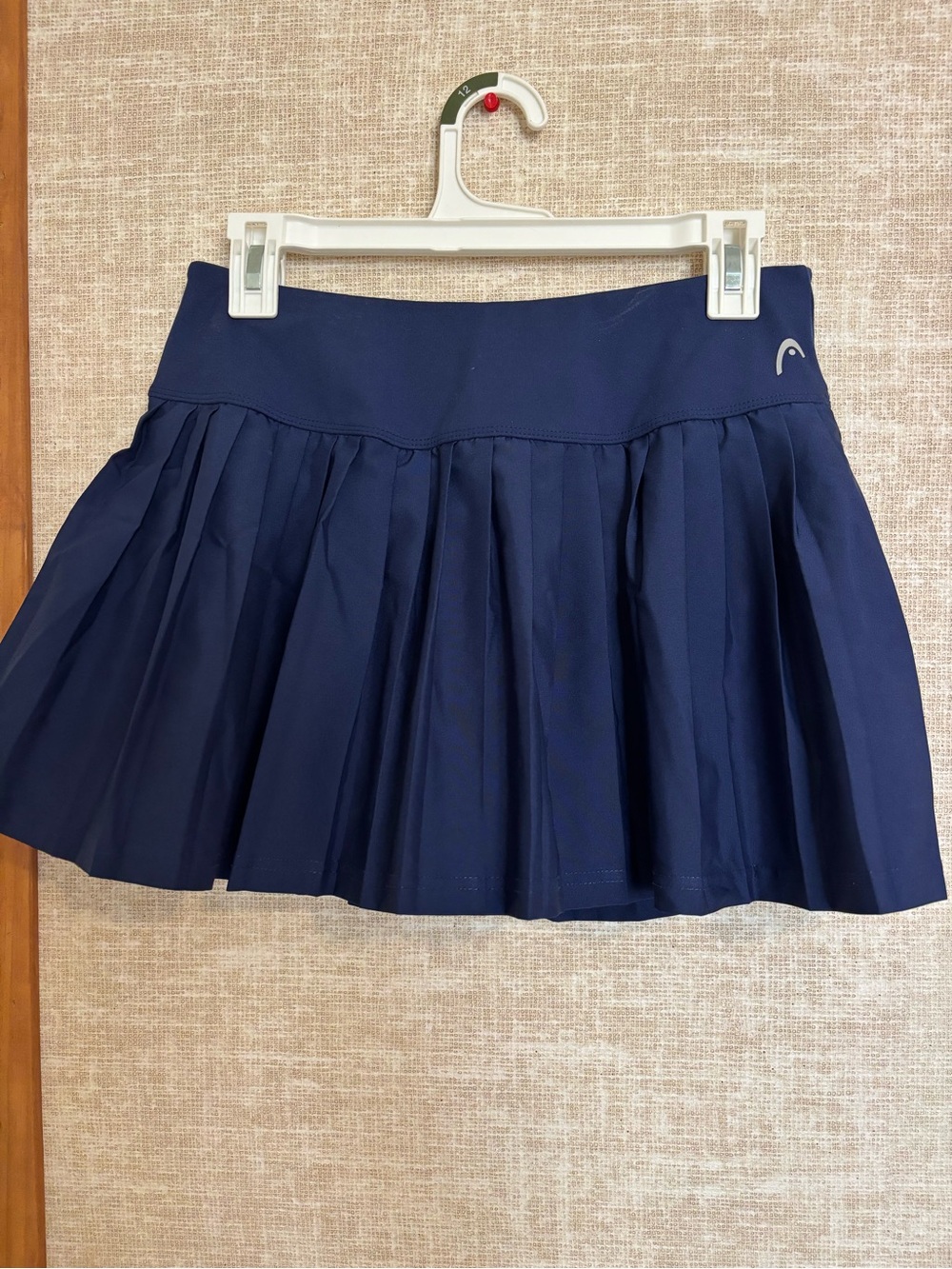 HEAD Women’s Navy Pleated Tennis Skort, Regular Size M, Polyester